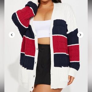 Fashion Nova Colorblock Cardigan Sweater